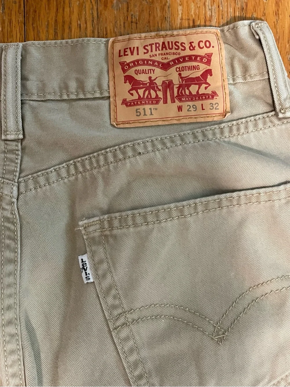 Levi's 511 Slim Straight Khaki Jeans